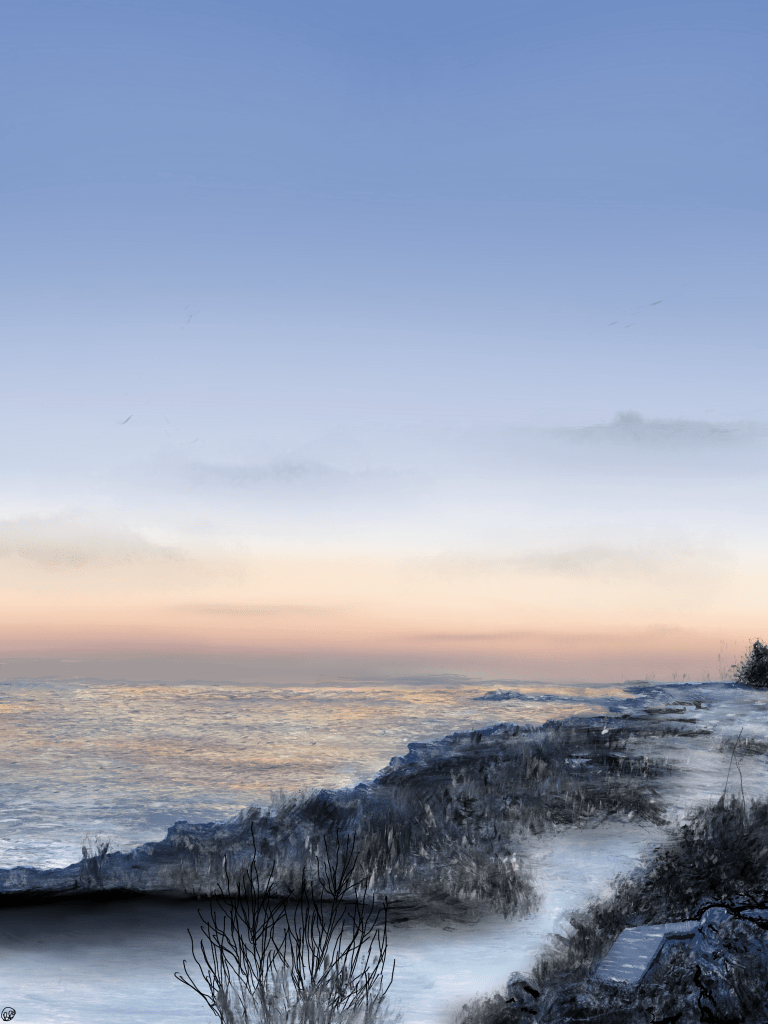 reno beach oh in winter